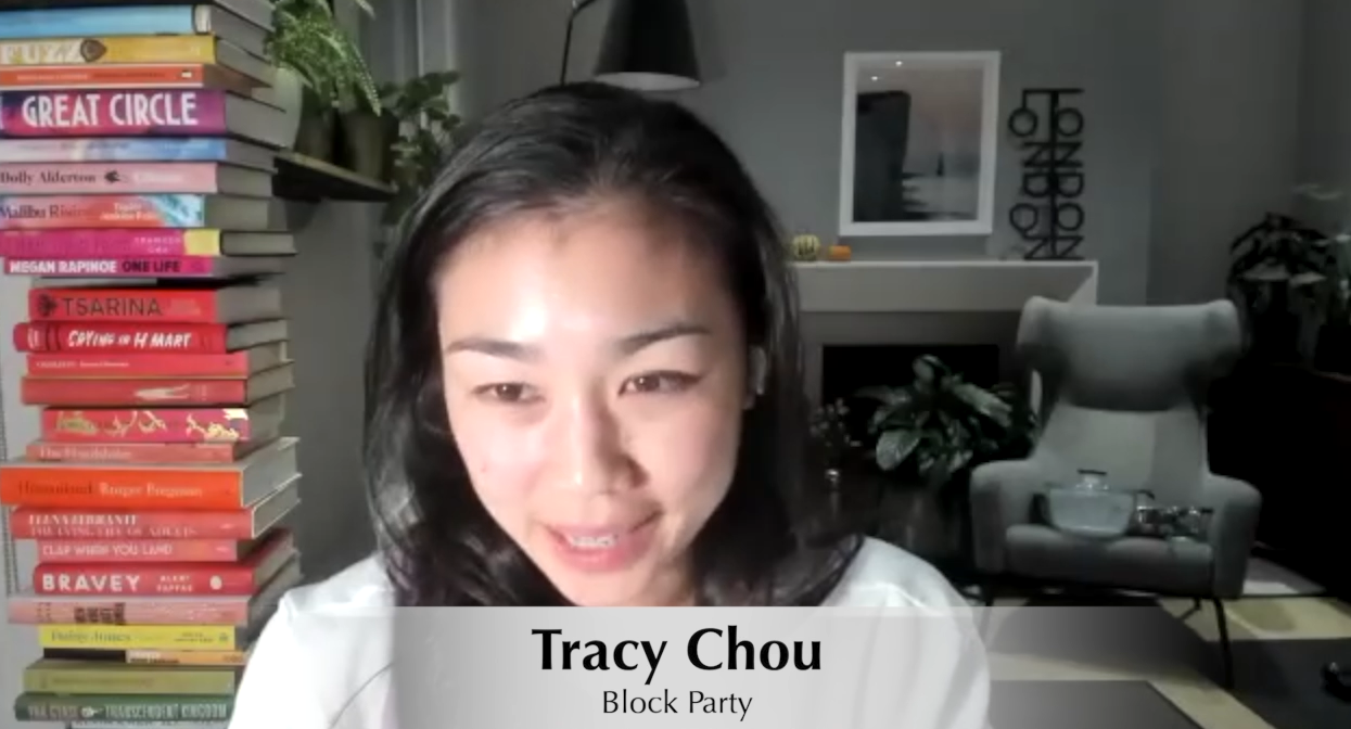 image of Tracy Chou from podcast recording session