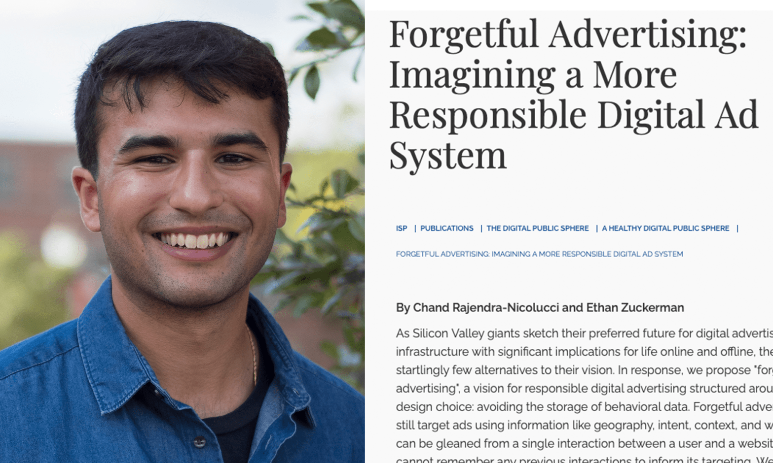 image for interview with Chand Rajendra-Nicolucci about Forgetful Advertising paper