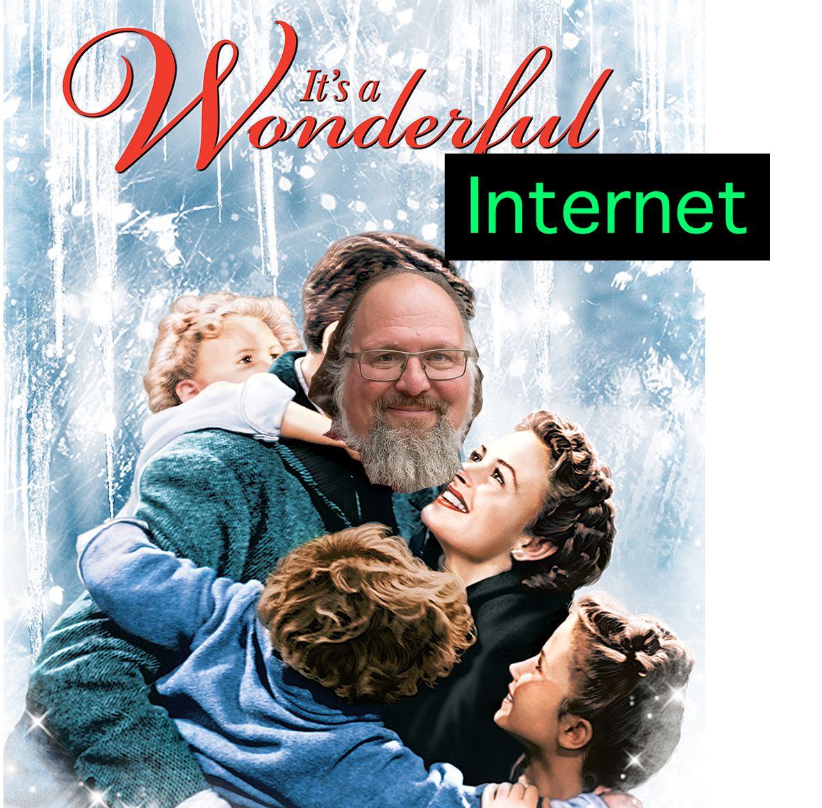 It's a Wonderful Life movie poster doctored to say "It's a Wonderful Internet"